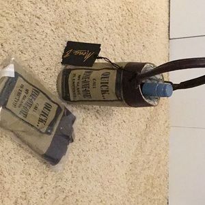 2 brand new canvas/faux leather wine bags